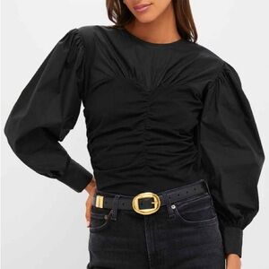 Hyacinth House Black Mixed-Media Anita Blouse from Tuckernuck